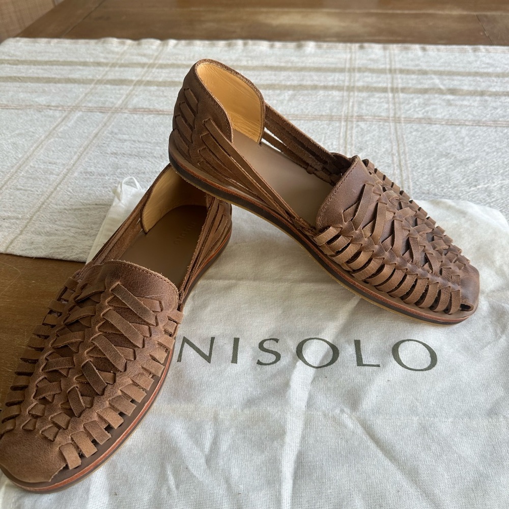 Nisolo Leather Woven Flats